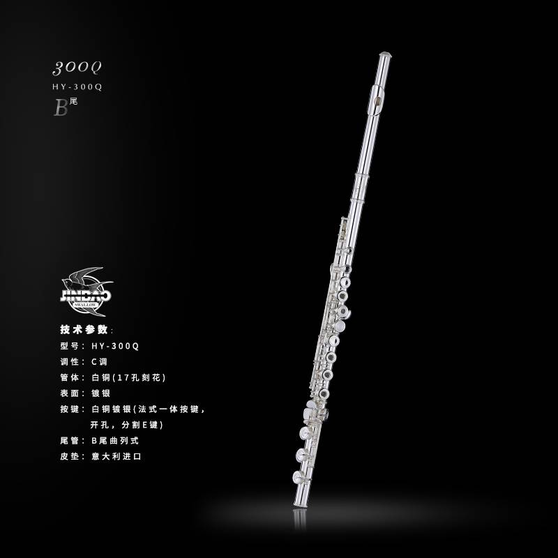 JINBAO雨燕HY-300Q長笛17孔E鍵曲列