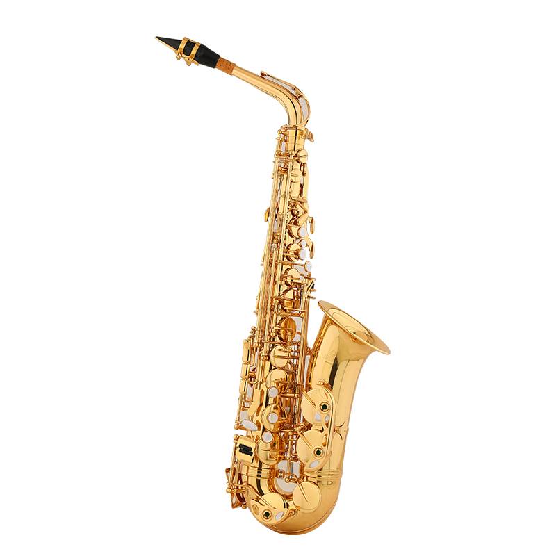 JBAS-200中音薩克斯降E調(diào)初學(xué)者樂(lè)器漆金黃銅薩克斯
